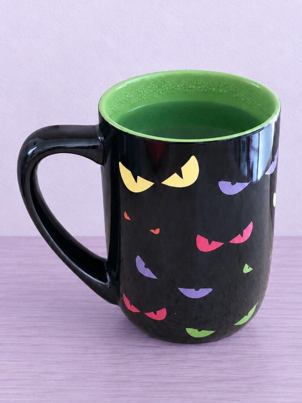 DAVIDsTEA Halloween Spooky Eyes Color Changing Mug Infuser Lid NEW